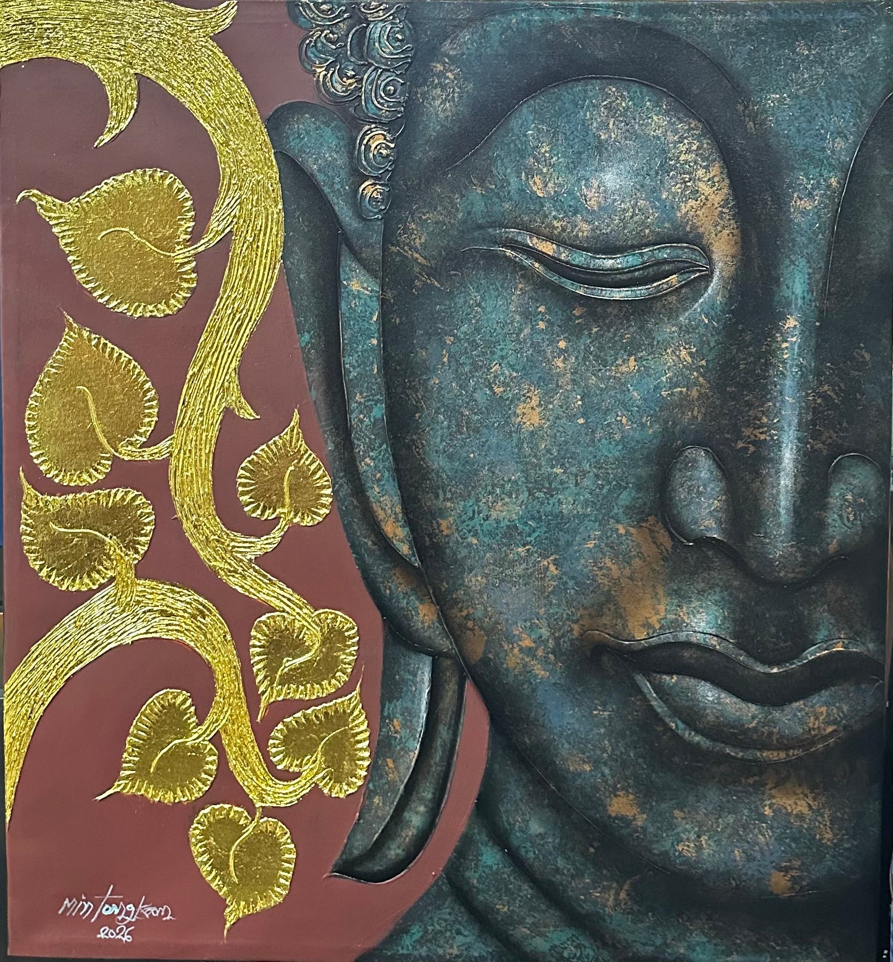 Buddha gold leaf010