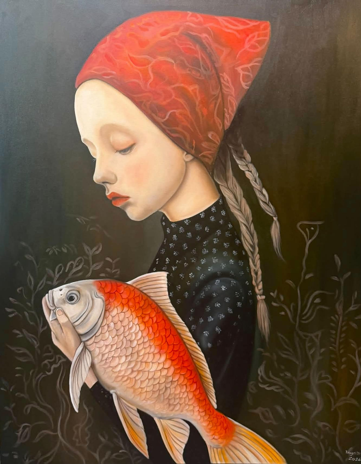 Girl with the Koi